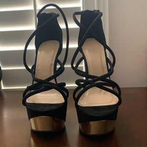 Black platform heels